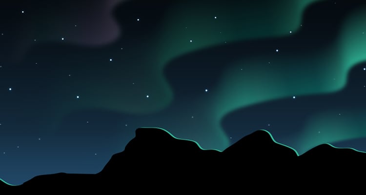 Illustration midnight sun