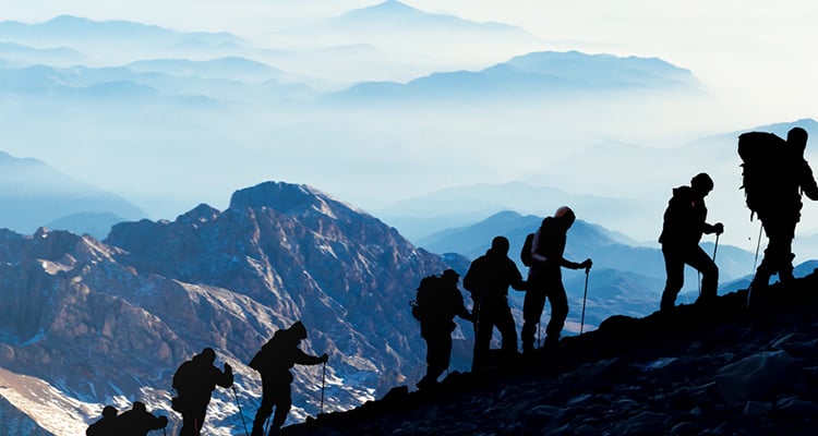 Mountain trekking