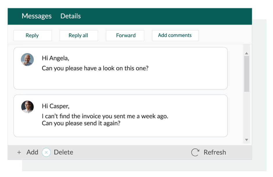 Screen shot from SuperOffice CRM.