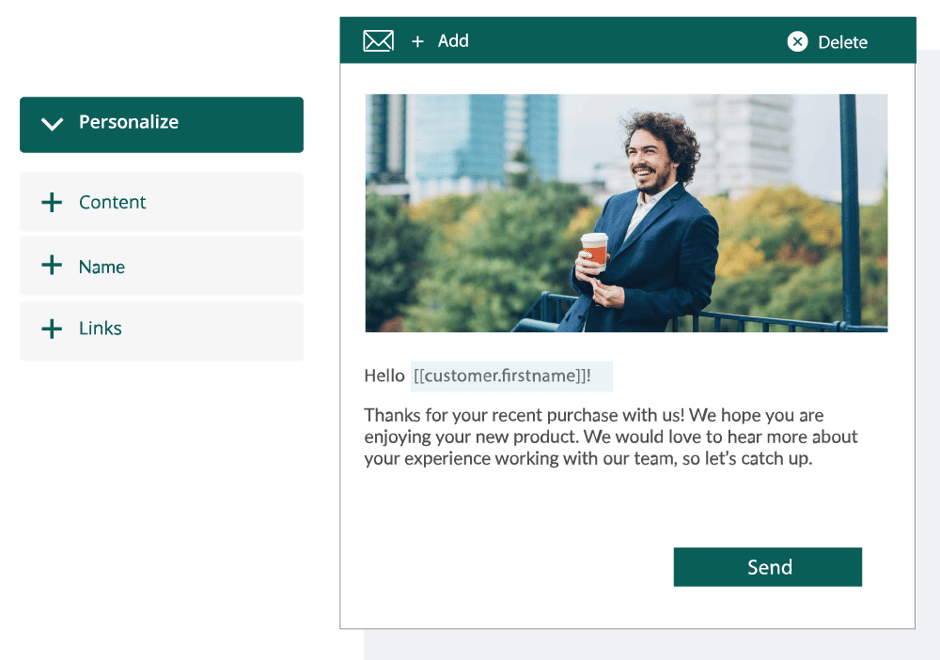 Screen shot from SuperOffice CRM