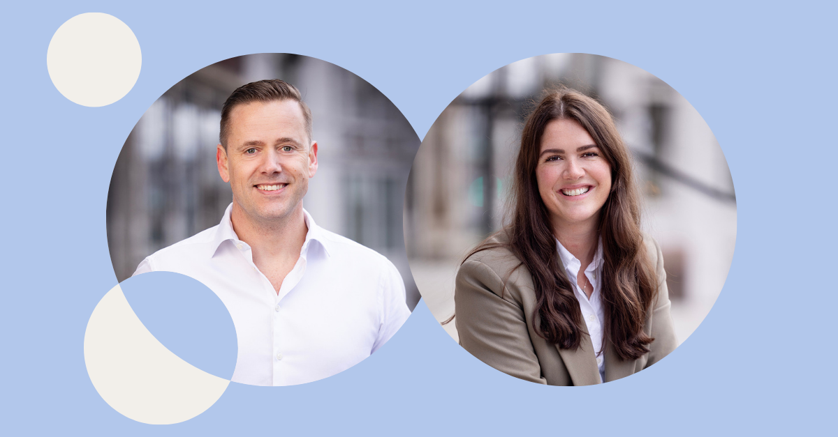 Photo of Lars Engbork, Group CEO and  Bettina Isabelle Berntsen, Group CMO 