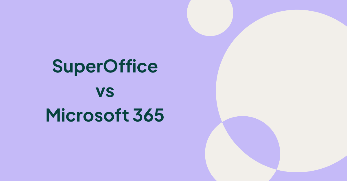 Brand image with text SuperOffice vs Microsoft 365