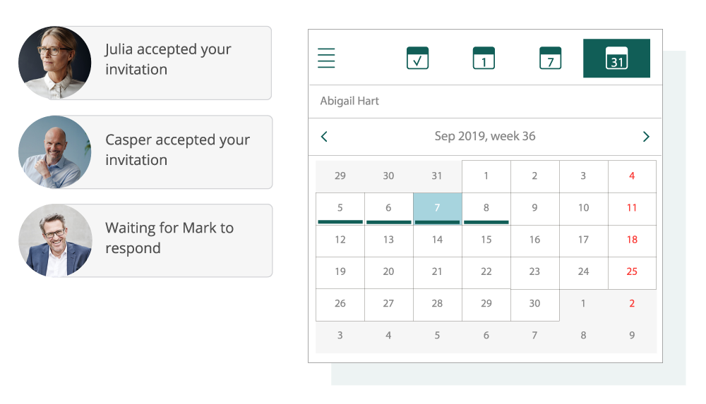 Screen shot of the SuperOffic diary