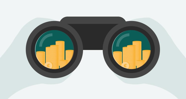 Binoculars with money view